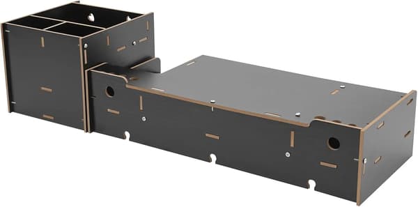 Monitorställ, Förvaringslådor, Ergonomisk Design,svart