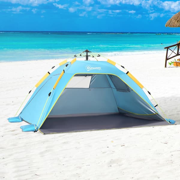 Strandtält, Pop-Up Design, UV-Skydd, Blå