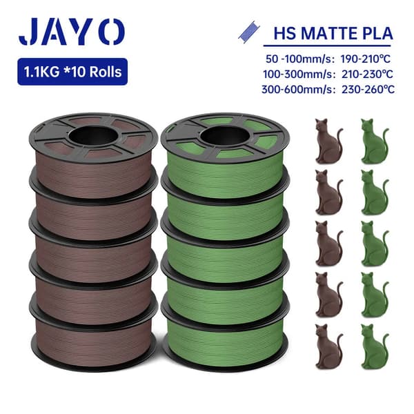 3D-printer filament, høj hastighed, mat finish,PLACS  5CC 5OG