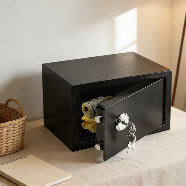 Säkerhetsbox, Hållbart Q235 Stål, Vattentät Design,svart