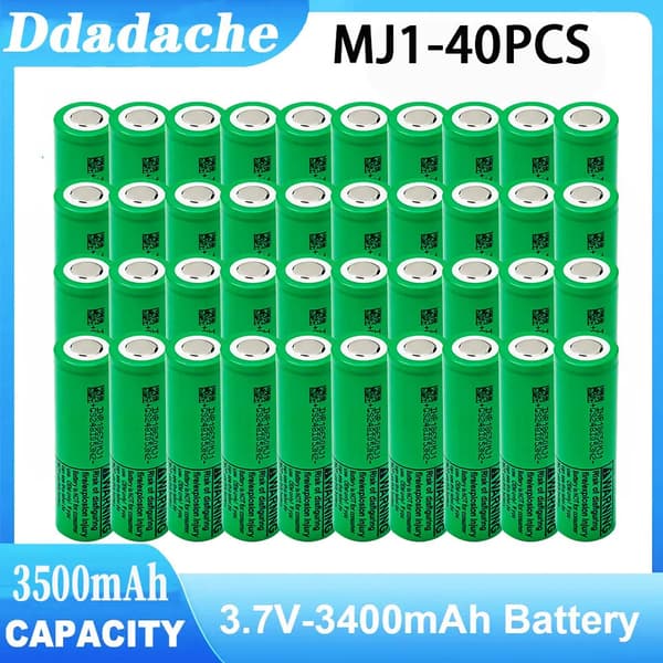 Litiumbatteri, 3500mAh kapacitet, 25A urladdningshastighet, MJ1-40PCS