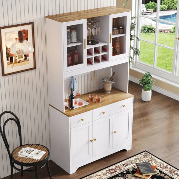 Högt skåp, Gott om förvaring, Elegant design,vit