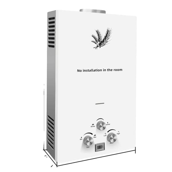 LPG Varmvattenberedare, Väggmonterad, LED-display,Vit 10L