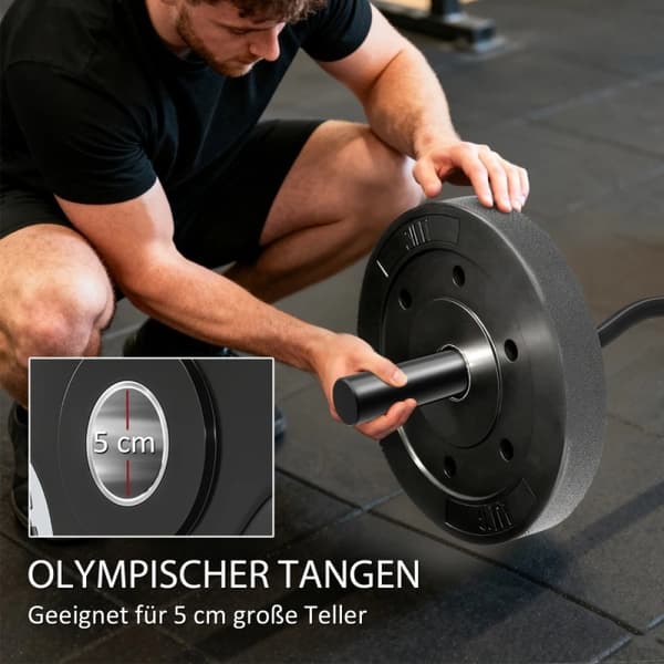 Viktslyftstång, 100 kg kapacitet, stålkonstruktion,120cm