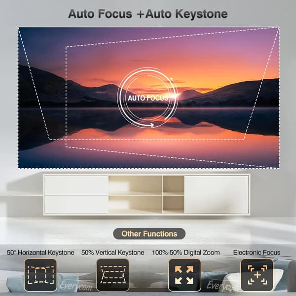 Projektor, Native 1080P, Google TV Kompatibilitet,WUPRO G1