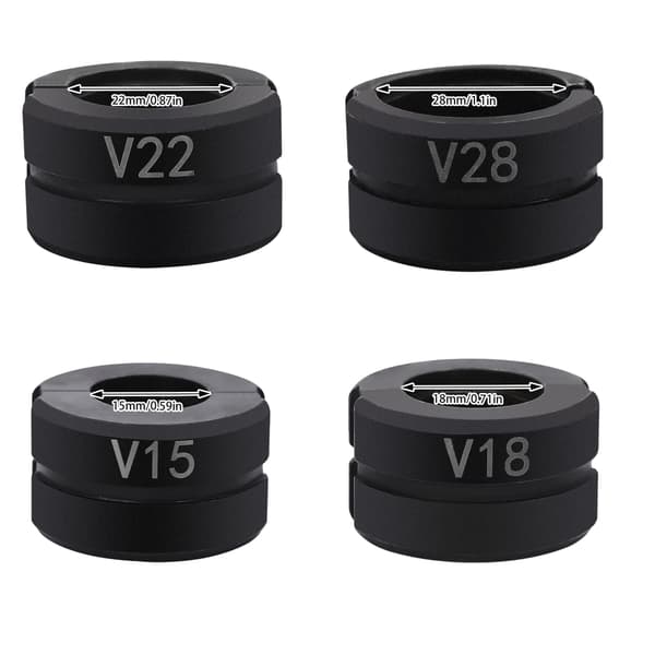 Rörkrimpverktyg, Hållbart Cr45 Stål, 4 Delars Set,svart