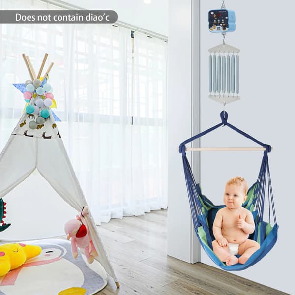 Babysving, Fjernbetjening, Justerbar Timer,Blå