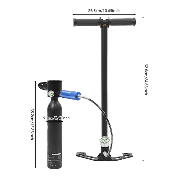 Mini Scuba Tank, Hållbart Material, Bärbar Design,svart