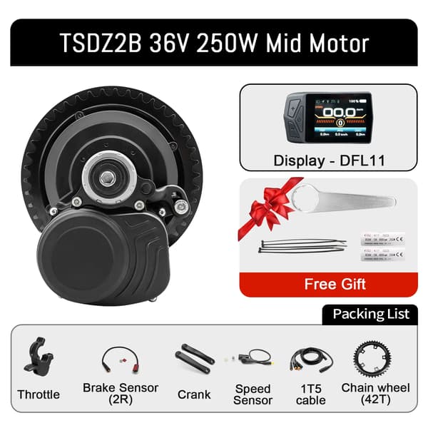 Mid Motor Kit, Moment Sensor, Nem Installation,36V 250W DFL11