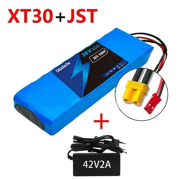 Litiumjon elbilsbatteri, 3000mAh kapacitet, CE-certifierat, XT30-JST-laddare