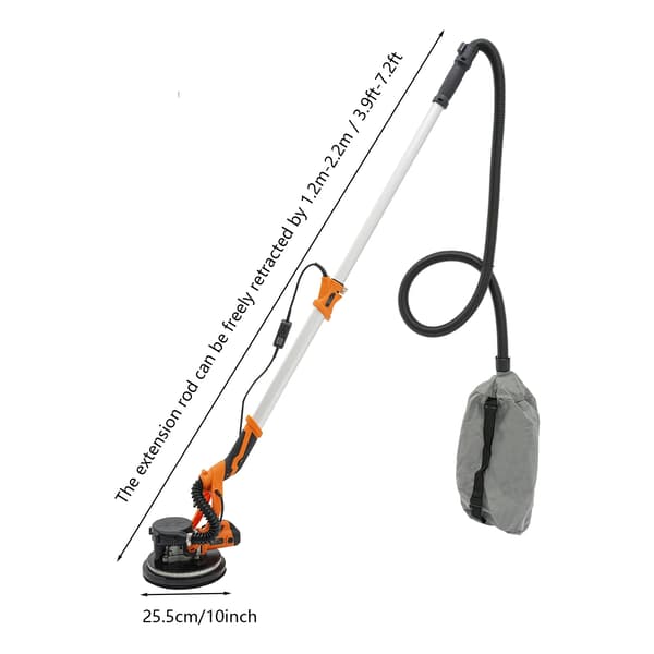 Gipsskivslip, Dammuppsamlingssystem, 6-stegs Variabel, Orange