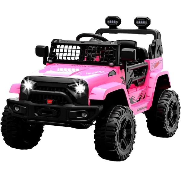 Elbil, Fjärrkontroll, LED-lampor,rosa