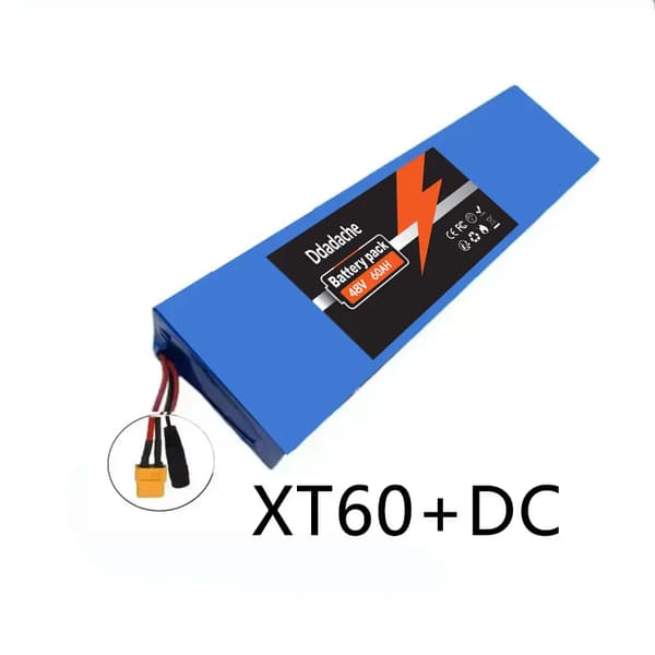 Akku, 60000mAh kapasiteetti, 48V jännite,13S4P-XT60-DC