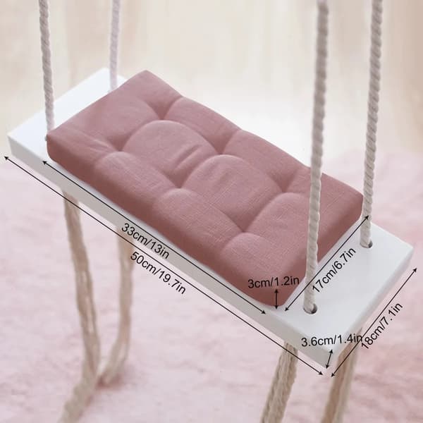 Barnsvinge, Träbräda, Bekväm Dyna,Rosa