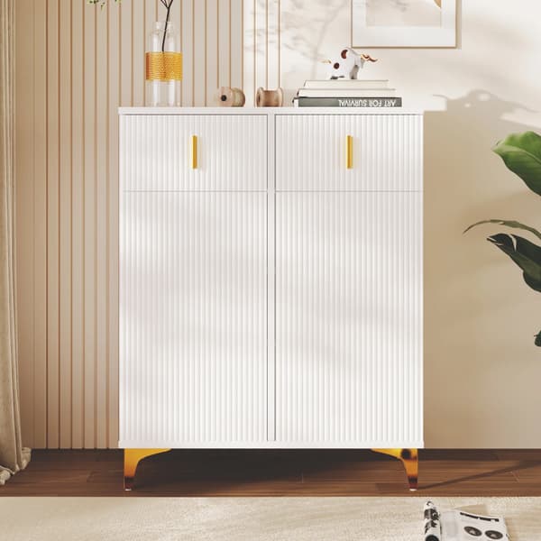 Kommode, Moderne Design, Justerbare Hylder,Hvid