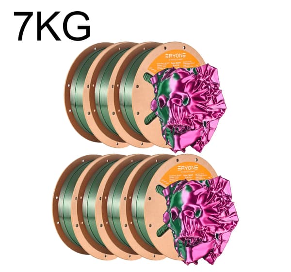 3D-printer filament, PLA-material, dobbelt farvevalg,Rød Gre-7kg