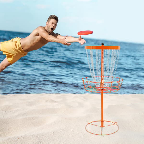 Disc Golf Korg, Bärbar Design, Hållbar Järnkonstruktion,GUL