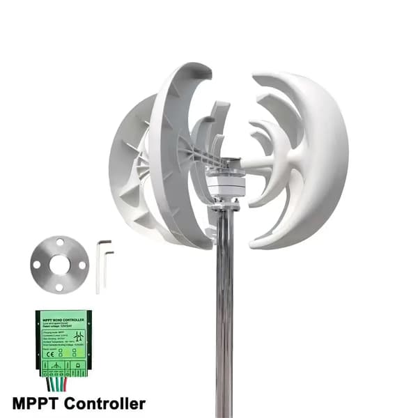 Vindmøllegenerator, Vertikal Aksedesign, Vedvarende Energikilde,Med gratis controller, 3000W, 12V