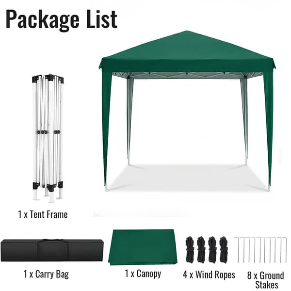 Paviljongtält, Pop-Up Design, UV-skydd,Grön