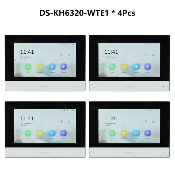 Indendørs Monitor, Multi-Sprog Support, Wi-Fi og PoE Forbindelse,4 stk