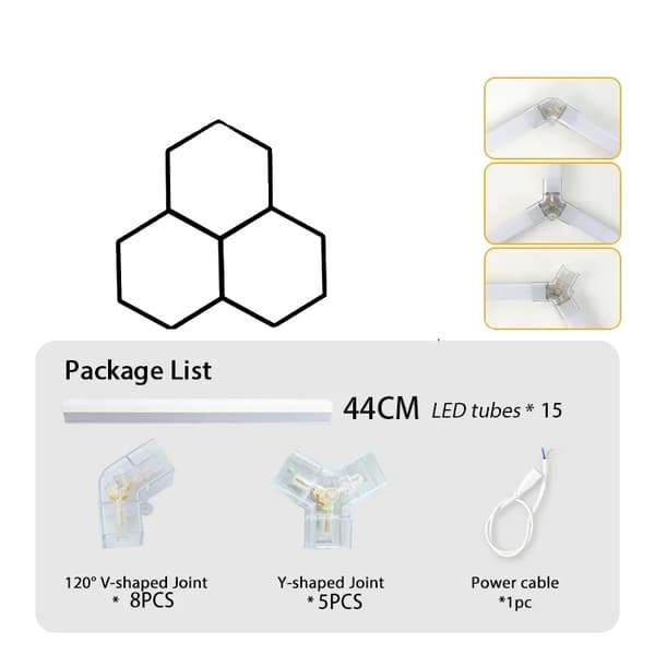 Garage Lys, Hexagonal Design, Energi Effektiv LED,HC-6633-440