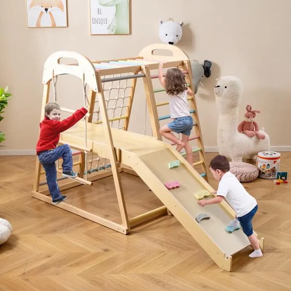 Jungle Gym, Träbyggnad, Mångsidiga Lekfunktioner,FXCZCAAKJICVA0