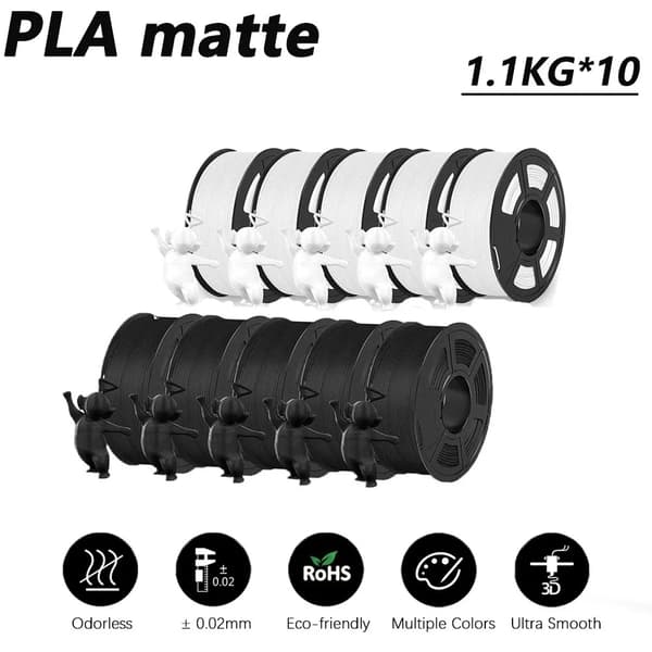 3D-printer filament, PLA-materiale, glat printoplevelse,PLA mat 5BK5WT