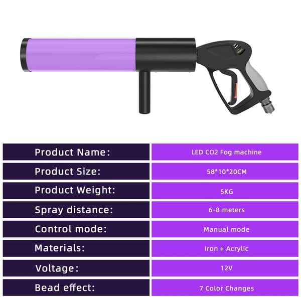 Røgpistol, RGB LED Lyskildeffekt, Manuel Kontrol,EU stik