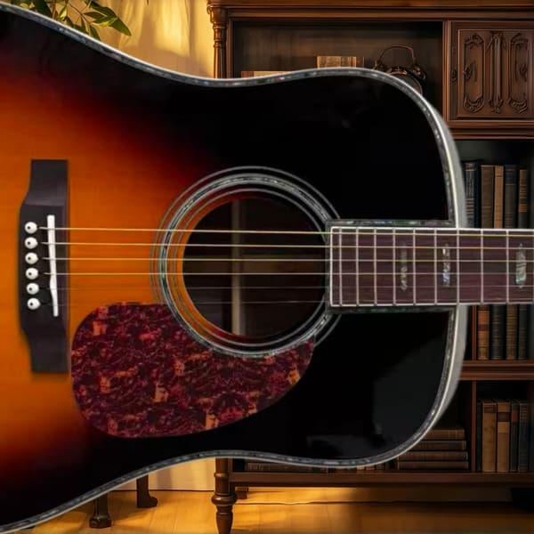 Folk Guitar, Rosenwood Greppbräda, Fast Bro,GUL