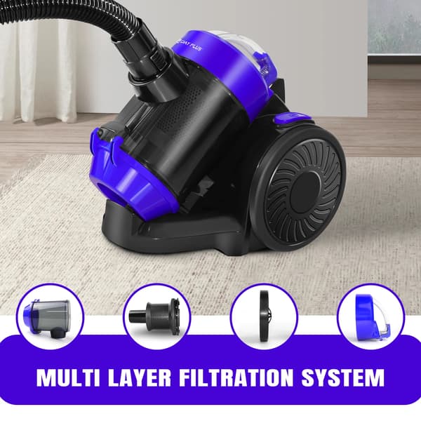 Säcklös cylindervakuum, kraftfull sug, kompakt design,Blå