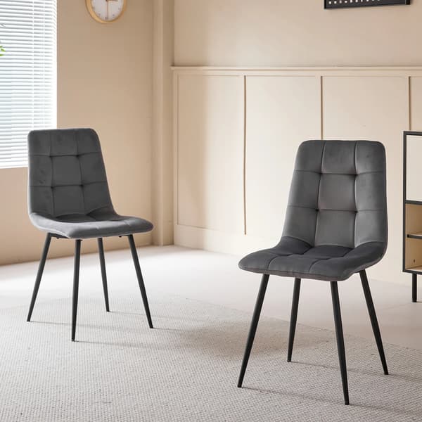 Matstolar, Modern Minimalistisk Design, Starka Metallben,2st-Grå