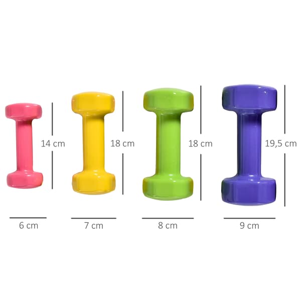 Hexagonal Håndvægtsæt, 20 kg Totalvægt, 8 Stykker,hær grøn