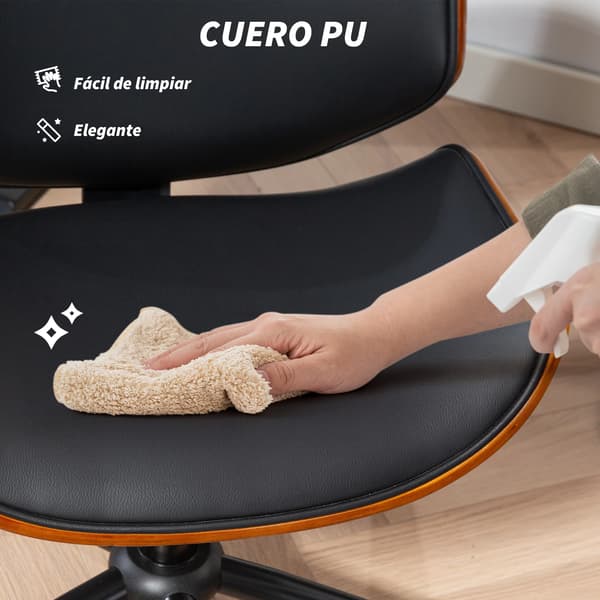 Kontorsstol, Ergonomisk Design, Justerbar Höjd, svart
