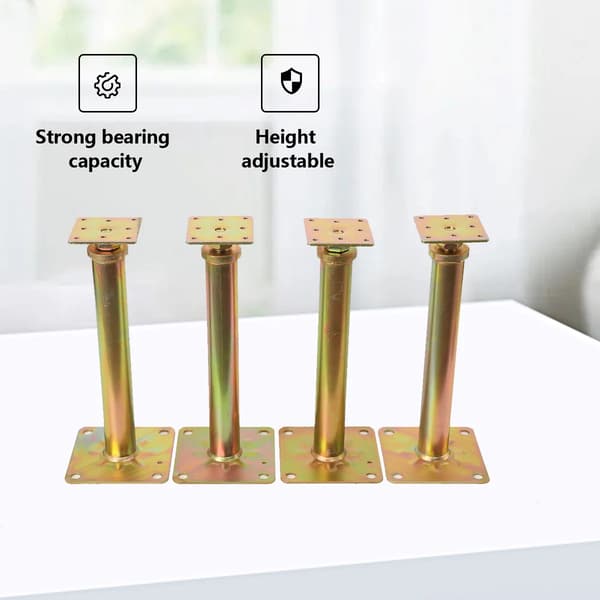 Golvstödskonsoler, Justerbar Höjd, Kraftig Konstruktion,4Pcs