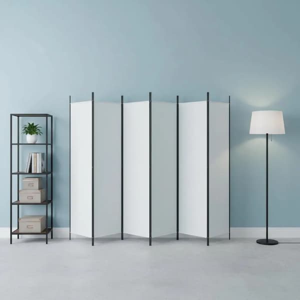 Rummdivider, Seks-panel design, Stofmateriale,hær grøn