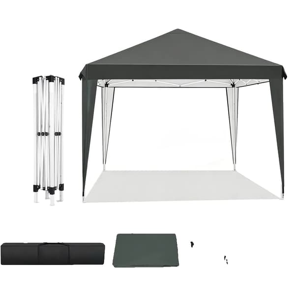 Paviljongtält, Pop-Up Design, UV-skydd,Mörkgrå