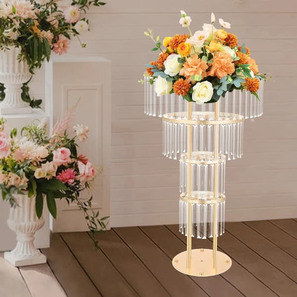 Blomsterställning, 4 våningar, modern design,Guld