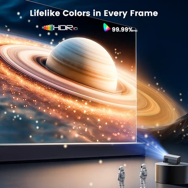 Projektor, 4K UHD understøttelse, indbyggede streaming-apps,EU stik