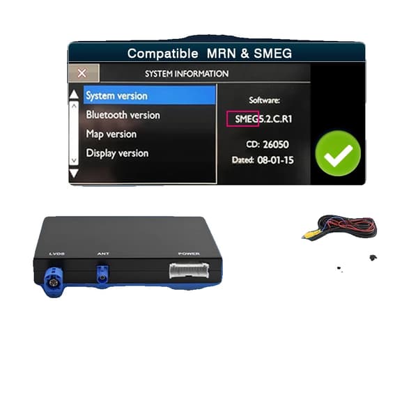 CarPlay Android Auto Interface, Problemfri Forbindelse, Forbedret Lydkvalitet,For "SMEG"+CAM