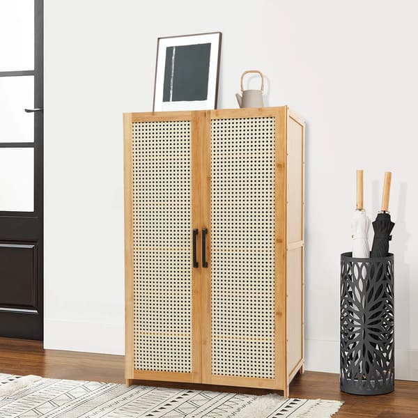 Sko cabinet, 6-lagers design, modern utseende,Träfärg