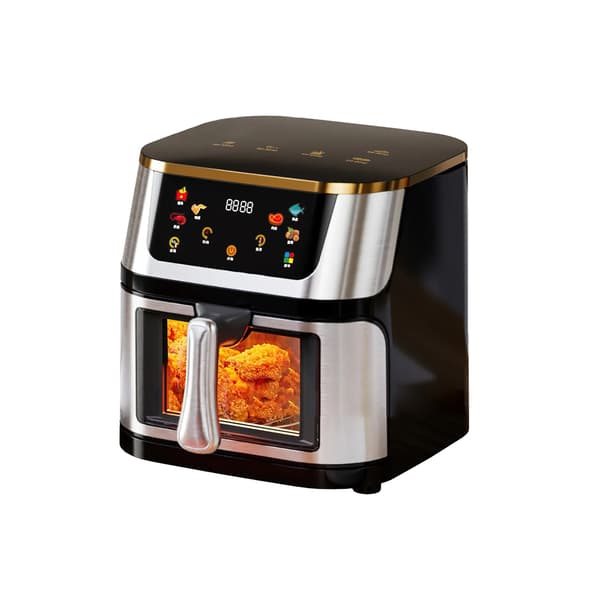 Luftfryer, 12L kapacitet, berøringsskærmsinterface,Sort-12L