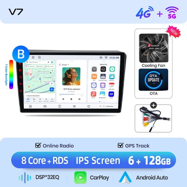 Bilradio, Touchscreen Multimedia Afspiller, Navigationssystem