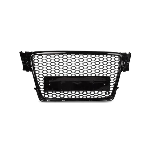 Frontbumpergrill, Holdbart ABS-plast, Nem installation,Glans Sort