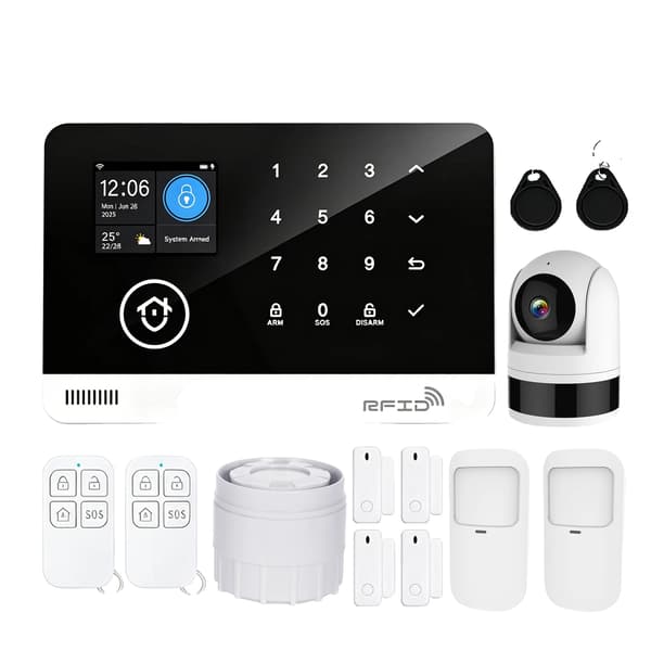 Säkerhetslarmssystem, Trådlös Anslutning, Smarta Hem Kompatibilitet,Engelska-a, 13Pcs Kit Kamera