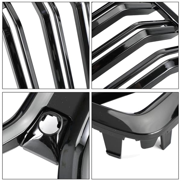Front Bumper Gitter, Plastik, Dimensioner Samme som Billeder, Front- og Topplacering, Direkte Erstatningsmontering