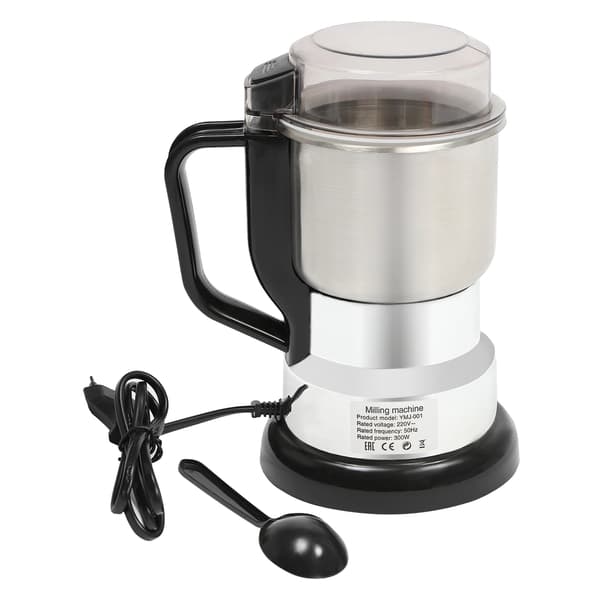 Elektrisk Kaffekvarn, Hög Hastighet, Hållbart Rostfritt Stål,Silver