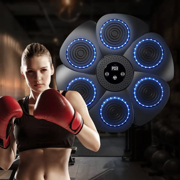 Boxningsmaskin, Bluetooth-anslutning, Väggmonterad design,svart