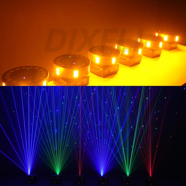 Bevægelseshovedlys, RGBW-effekter, strobe- og laserfunktioner,EU stik