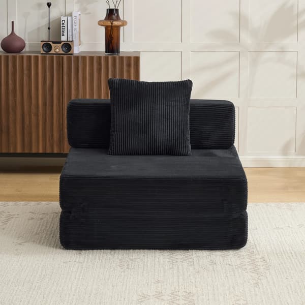 Sofa Seng, Pladsbesparende Design, Multifunktionel Brug,Sort