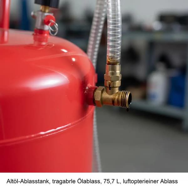 Oljedräneringstank, 80L kapacitet, bärbar design, armégrön